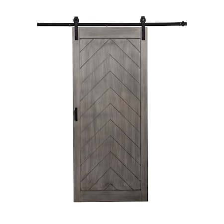 Renin 36 in. x 84 in. Herringbone Chevron Door with Hardware Kit and Easy Glide Soft Close BD059C01NS1NSE36084